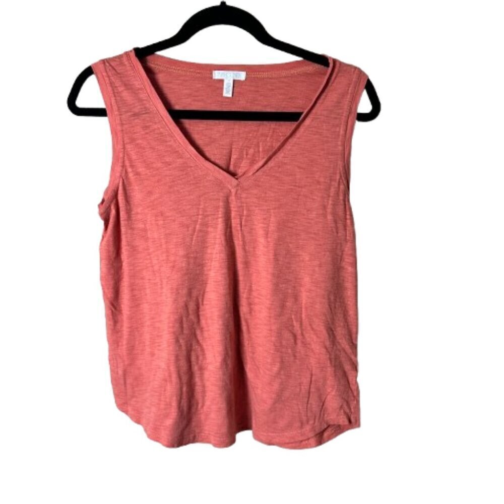 NORDSTROM Abound Orange V Neck T Shirt Tee Top Size Small